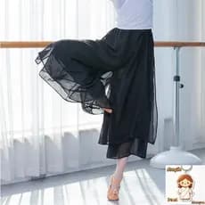 Chiffon Elegante Calça De Perna Solta Para Dança Moderna E Performances De Clássica