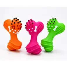Mordedor Dental Interativo para Cães – Borracha Resistente com Textura Massageadora