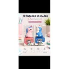 Apontador com Borracha Unicórnio 2 em 1 – Kit Escolar Fofo