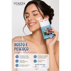 Hidratante Facial Princesas Fenzza Com Massageador Textura Leve E Rápida Absorção Rosto E Pescoço