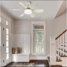 Super LED Lâmpada 60w E27 Controle Remoto Luminária Economica de Energia 6 lâminas Bivolt ventilador