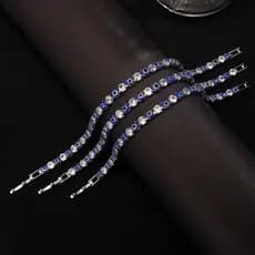 Vento demônio olho 4mm zircão pulseira das mulheres dos homens Hip Hop novo INS única camada cheia diamante pulseira