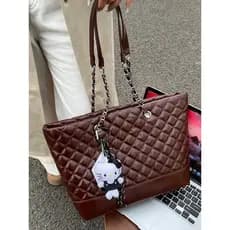 Rhombus Feminino Bolsa Crossbody de grande capacidade Commuter Bolsa Tote Bolsa
