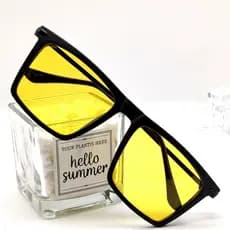 Óculos de sol polarizados óculos de sol fotocromáticos de Metal amarelo visão noturna condução antirreflexo