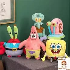 Pelúcia Bob Esponja Desenho Infantil - Sr. Sirigueijo  Patrick Estrela Gary 25CM