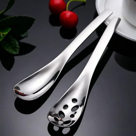 Criativo multifuncional utensílios de mesa domésticos 304 colher sopa aço inoxidável coador Buffet restaurante tempero c