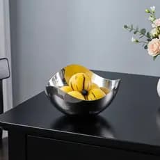 Prato de frutas grande de aço inoxidável estilo nórdico, bolso de frutas, sala de estar, frutas, vegetais, prato de frut
