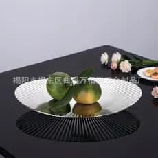304 luz de aço inoxidável luxo placa frutas ornamentos estilo nórdico influenciador ins moda casa lanche bacia requintad