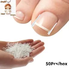 50Pcs Ferramenta De Correção De Unha Encravada Tratamento Elástico Do Dedo Pé Alisamento Adesivo Grampo Pedicure Em