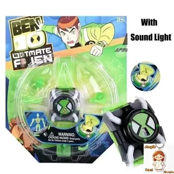 Relógio Infantil Ben 10 Omnitrix com Projetor 3D, Relógio Estilo de RPG Ben10, Presente de Aniversário Infantil