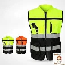 Colete Refletivo De Alta Visibilidade Trabalho Roupas De Motociclismo Segurança Para Construção Noturna