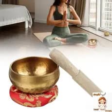 1 Conjunto De Tigela De Canto Tibetano , Presente Exclusivo , Útil Para Meditação , Yoga , Relaxamento , Chakra , Cura ,