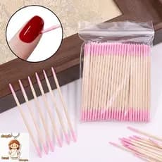 1000 Palitos com Algodão de Limpeza para Unhas e Alinhamento Henna