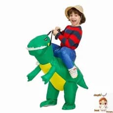 Fantasia de Dinossauro Infável Traje Inflável Vestido Halloween e Natal Cosplay Infantil Aerotransportado