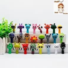 24 Pçs 5cm Sprunki Estatueta Anime Sprunky Figuras Pvc Modelo Jogo Ação & Brinquedo Crianças Aniversário Presente De Nat