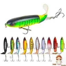 Isca Artificial Whopper Popper 13g/10cm 6cm/6g Rotativa Flutuante Iscas De Pesca Top Água Atraindo peixes