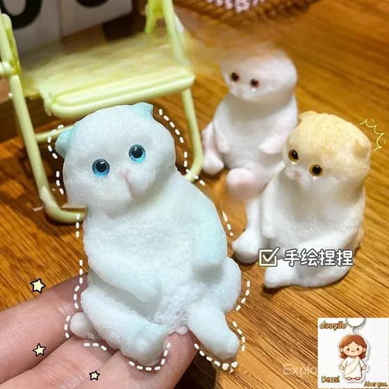 gato brinquedo anti stress gatinho/estresse de espremer espinha/apertar/slime/squishy grande/Fidget Toy/ante