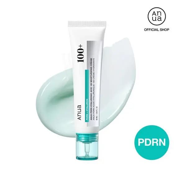 [AnuaOfficialShop] Creme Hidratante PDRN Ácido Hialurônico 100 (60ml) |     Hidratante, brilho, efeito vidro coreano, cu