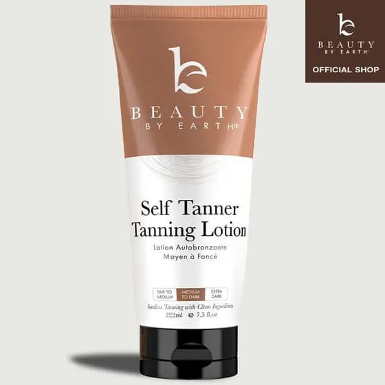 [BEAUTYBYEARTH] Loção Autobronzeadora - Efeito Bronzeado Dourado Sem Necessidade de Protetor Solar Efeito Bronzeador Hid