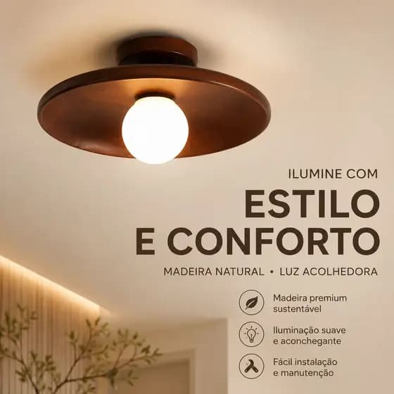 Luminaria De Teto Retro De Madeira Natural Para Quarto Luminaria Para Corredor Lampu Dapur lampu plafon