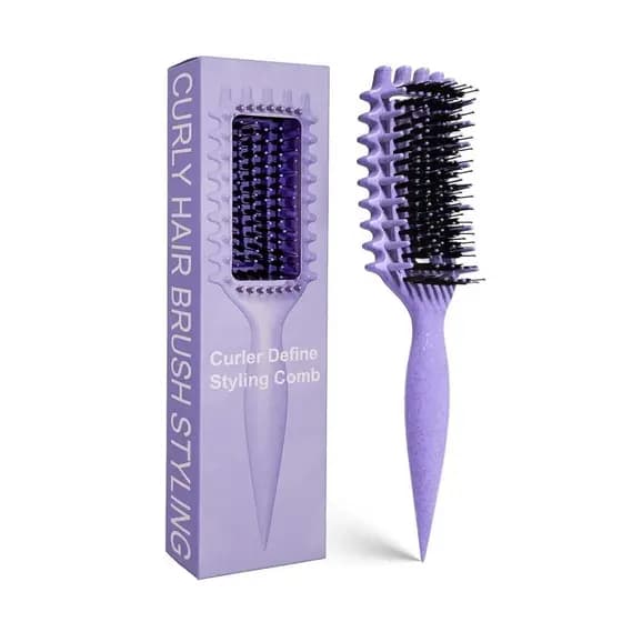 Escova para Cabelos Cacheados, Escova Candybrush para Definir Cachos, para Desembaraçar, Modelar e Definir Cachos para M