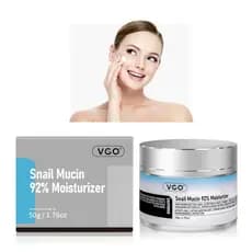 VGOSnailMucin92% Hidratante Diário para o Rosto, Gel Hidratante e Reparador para Pele Seca e Sensível, Todos os Tipos, 5