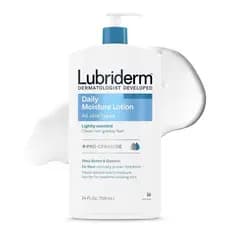 Loção Hidratante Corporal Diária Lubriderm + Pro-Ceramida, loção corporal para pele seca, contém manteiga de karité e gl