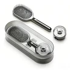 Escova de Cabelo Anti-Estática de Luxo - Pente Ergonômico com Almofada de Ar para Desembaraçar Cabelos Cacheados, Grosso