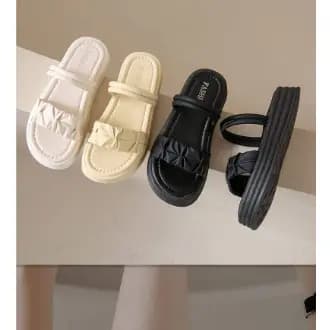 Sandálias de duas peças, sandálias femininas antiderrapantes 2026, verão, novo estilo, sola grossa, roupa externa france