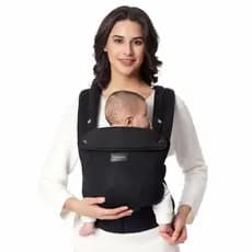 O porta-bebês de malha respirável da Momcozy é ergonômico e leve, adequado para bebês com peso entre 7 e 45 libras, e po