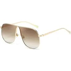 Óculos de Sol Aviador Oversized SODQW para Mulheres e Homens, Óculos de Sol de Metal Dourado Modernos para Pesca e Condu