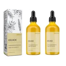 2 frascos de óleo natural para cuidados capilares vegetarianos, Eelhoe promove a circulação sanguínea e reduz a queda de