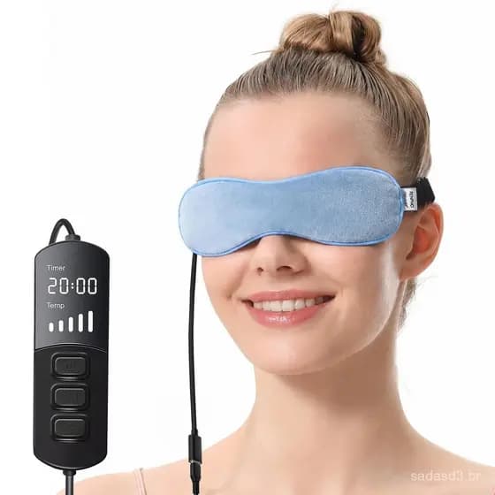 Máscara Ocular Aquecida AromaSeason para Olhos Secos, Compressa para Olhos com Linhaça para MGD, Síndrome do Olho Seco,
