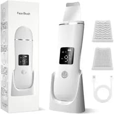 Raspador Facial para Limpeza, Removedor de Pelos com 4 Modos, Limpador de Poros, Raspador para Cuidados Faciais Profundo