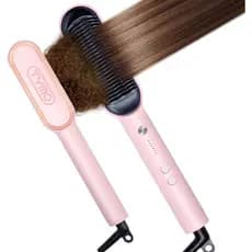 Escova Alisadora de Cabelo TYMORing – Ferro Alisador de Cabelo com Pente Integrado, Aquecimento Rápido em 20s, 5 Configu