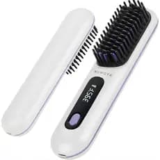 Escova Alisadora Portátil NUMOYAGoBrushPro para Viagem, Escova Alisadora de Cabelo Sem Fio para Mulheres() MXOE