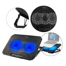 Base Refrigerada para Notebook até 17 Pol com 2 Coolers LED USB Ajustável Dobrável