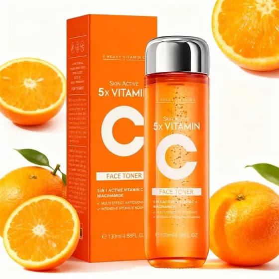 5X Vitamin C Face Toner 130ml, Korean Vitamin C Facial Care Toner for Women Anti Aging, Daily Hydrating Toner with Hyalu