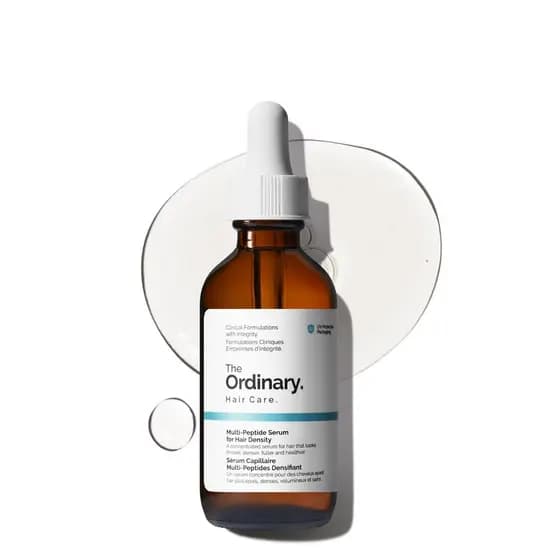 O Sérum de Polipeptídeos The Ordinary é utilizado para aumentar a densidade do cabelo, com uma fórmula à base de peptíde