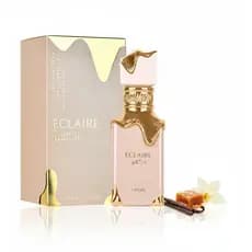 Lattafa Eclaire - Baunilha, Caramelo, Doce, Floral - Perfume feminino de longa duração, 3,40 onças / 100ml