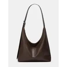 Bolsa de Ombro Feminina de Cor Sólida em Couro PU, Bolsa de Ombro Bonita, Presente para o Dia das Mães, Bolsa Transversa