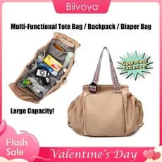 BIIVOYA Bolsa Multifuncional Feminina de Moda para Mães/Fraldas/Compras/Ombro — Mochila Grande para Viagens |   Bolsa Ex