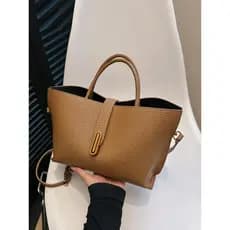 25 Bolsas Elegantes de Cor Sólida para Mulheres, Outono e Inverno, Bolsa Transversal Fashion para Uso Diário, Bolsa Casu