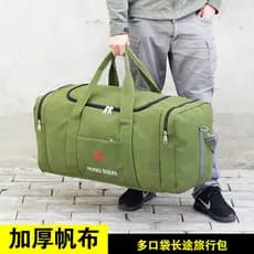 Lona grossa Super grande capacidade bolsa de bagagem de mão de longa distância masculina bolsa de viagem de um ombro via