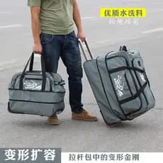 Super grande capacidade expansível carrinho saco de bagagem viagem de negócios masculino embarque 67cm saco de viagem fe