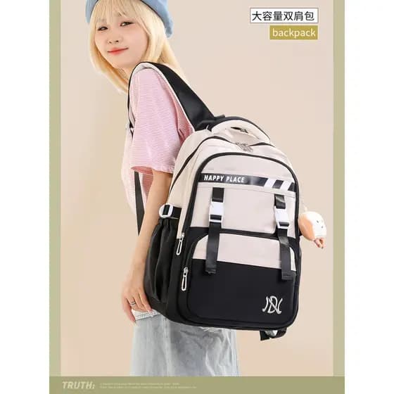 [Fundo Anti-queda] Mochilas escolares para meninas, estudantes do ensino médio, estilo ins de alto valor, feminino, gran