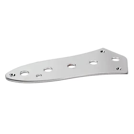[mcpdwt] Placa De Controle De 5 Furos De Aço Brilhante Para Baixo Jazz Guitarra Cromada