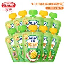 Purê de suco Heinz pode sugar suplemento alimentar para bebê lanches para bebês sabor de manga perfumada de maçã
