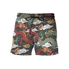 Calções de banho masculinos com impressão 3d Hawaii Beach Shorts soltos de secagem rápida para prancha de surf Shorts de