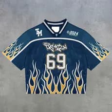 Jersey Cross-Border 3D impressão Digital gk europeu americano venda quente camiseta masculina Oversized Retro moda Casua